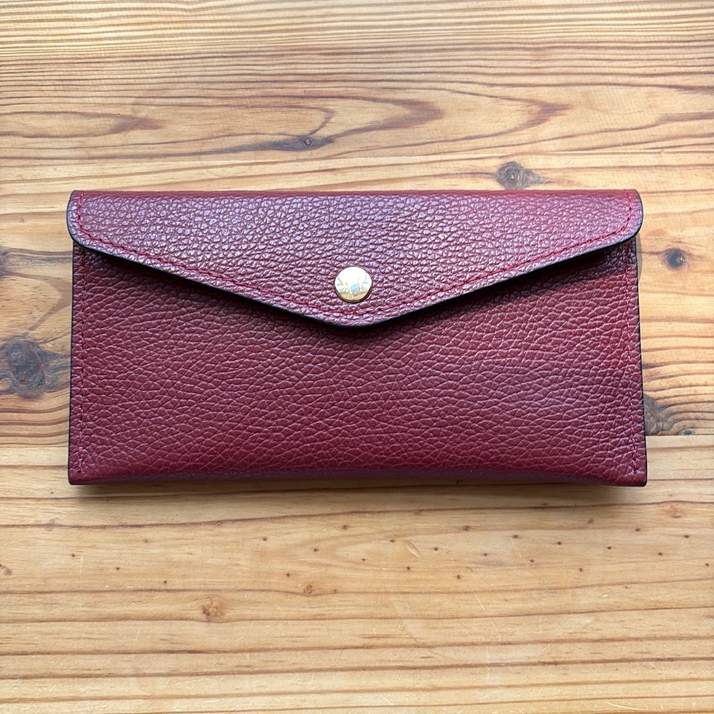Persaman New York Mina Leather Wallet, Red